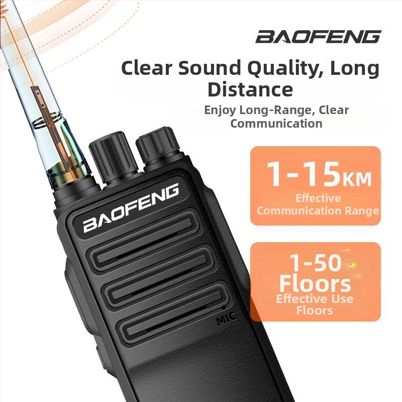 Baofeng ručni radio BF-1904/1909/AD1901D: 430-440 MHz, 5 W, 16 kanala, domet 5-10 km, baterija 4200 mAh