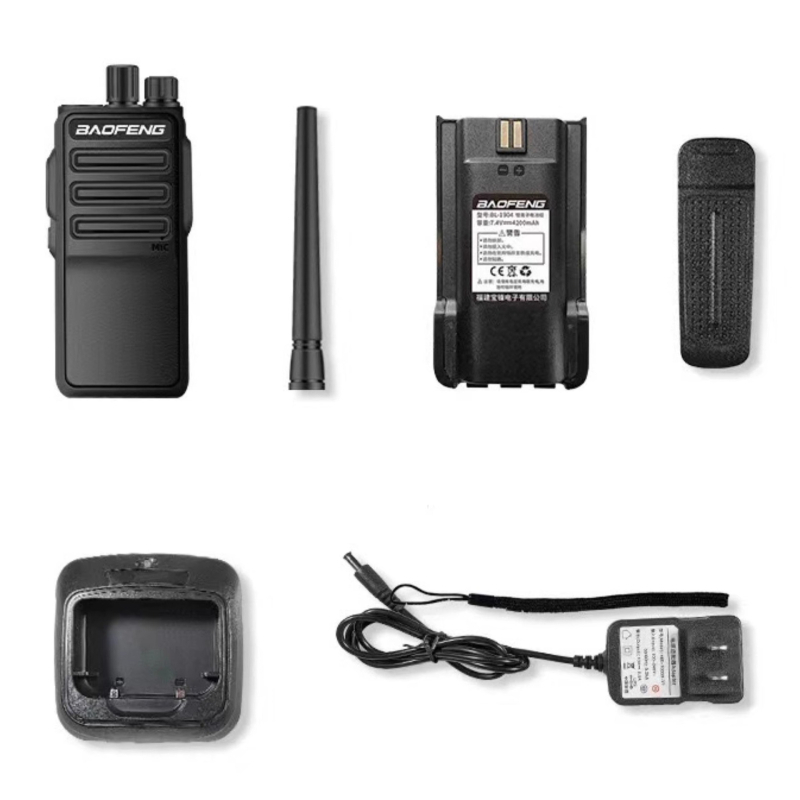 Baofeng ručni radio BF-1904/1909/AD1901D: 430-440 MHz, 5 W, 16 kanala, domet 5-10 km, baterija 4200 mAh