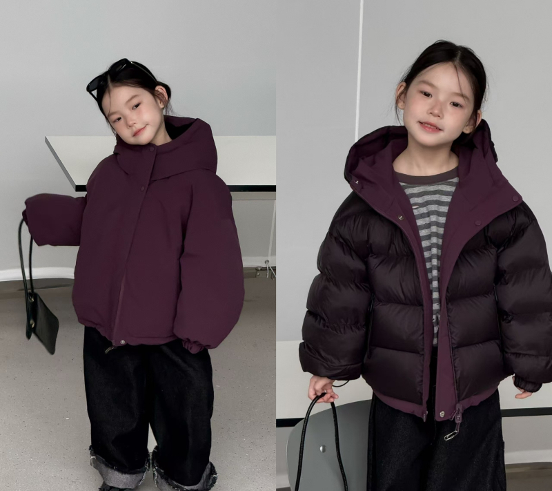 Dječja dvostruka puffer jakna, debeli zimski model, korejskog stila, punilo od bijelog patka 86–90%