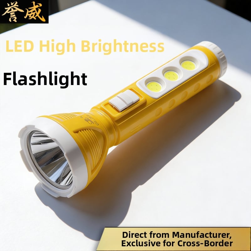 Φακός χειρός με υψηλό φωτισμό, τροφοδοσία 5V, 100 lm, εμβέλεια 60 m, γωνία δέσμης 180°, βάρος 100 g