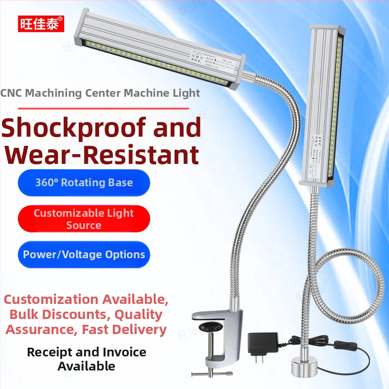 LED pracovné svetlo pre stroje, dlhé rameno, vodotesné, magnetický základ, 220V/24V/36V
