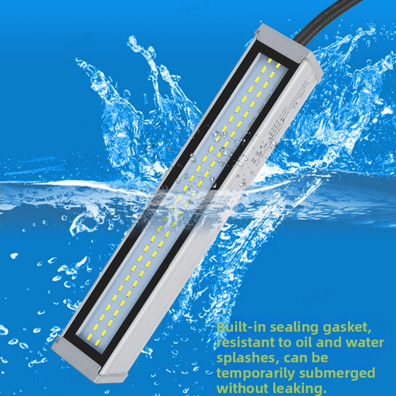 LED pracovné svetlo pre stroje, dlhé rameno, vodotesné, magnetický základ, 220V/24V/36V