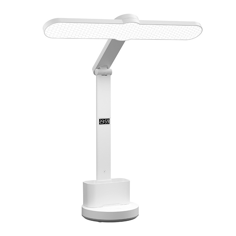 Tanulmányi asztali lámpa szemvédővel, 6-10W beépített akkumulátor, érintéses kapcsoló, intelligens vezérlés, CRI ≥95