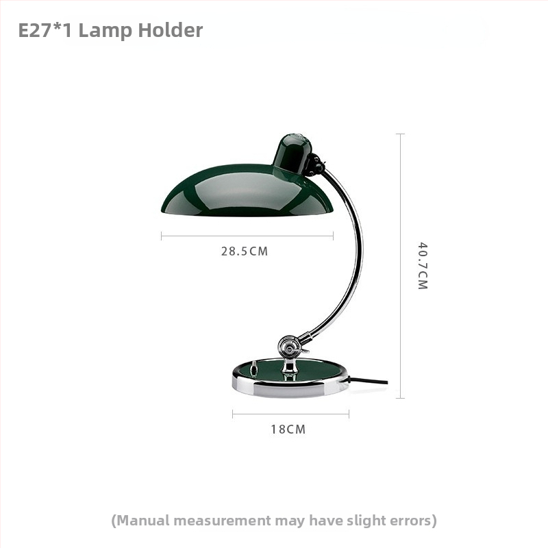 Stolna lampica za čitanje s zaštitom očiju, metalni abažur, gumbni prekidač, CRI ≥ 90, 220V