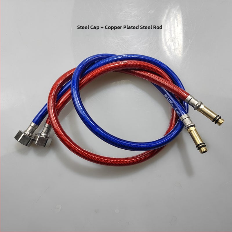 Furtun de intrare apă pentru robinet, furtun metal împletit, rezistent la explozie, Pengling, tub cu acoperire din plastic, material cupru-ocel, 1 MPa