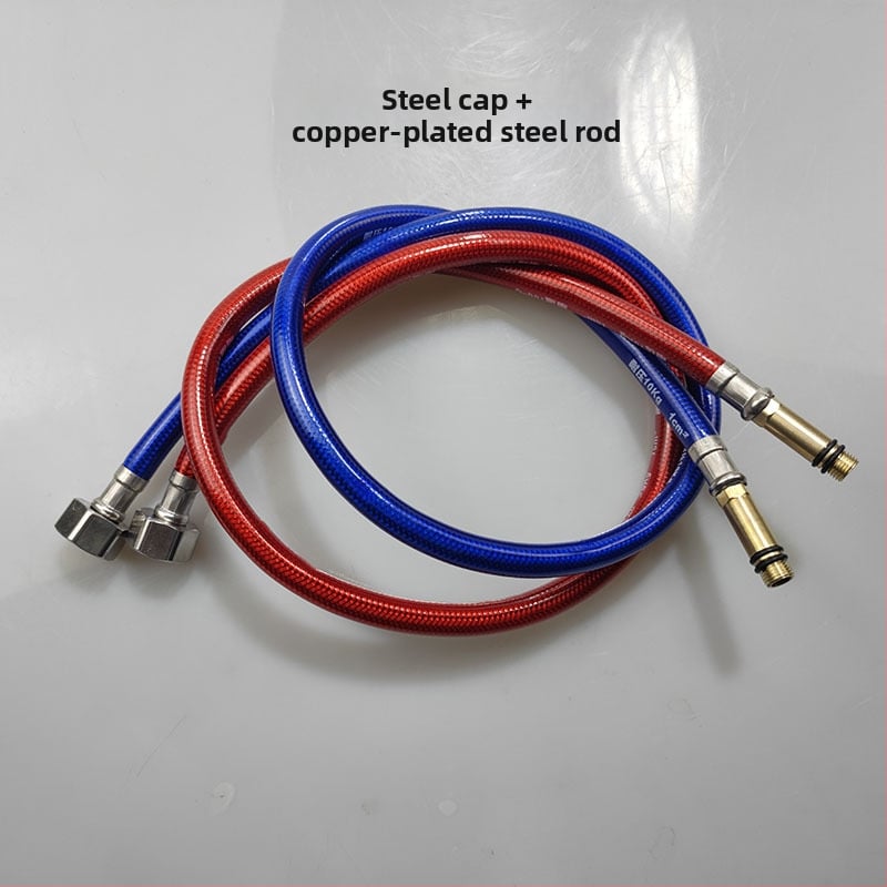 Furtun de intrare apă pentru robinet, furtun metal împletit, rezistent la explozie, Pengling, tub cu acoperire din plastic, material cupru-ocel, 1 MPa