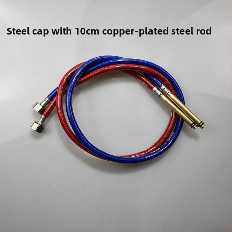 Furtun de intrare apă pentru robinet, furtun metal împletit, rezistent la explozie, Pengling, tub cu acoperire din plastic, material cupru-ocel, 1 MPa