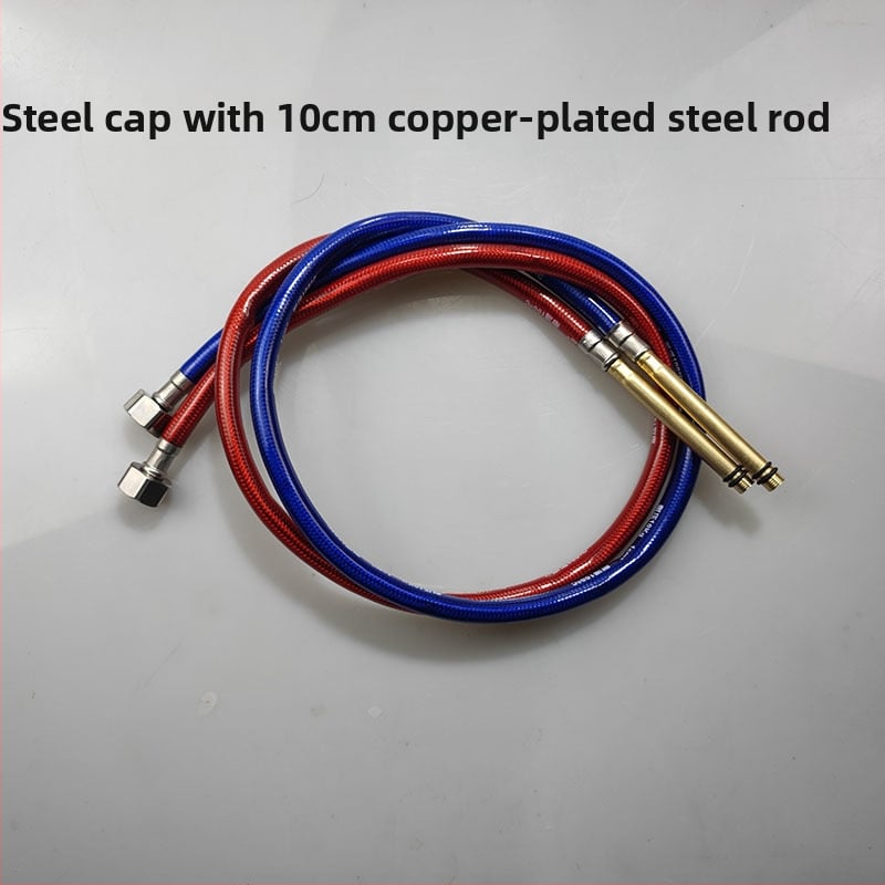 Furtun de intrare apă pentru robinet, furtun metal împletit, rezistent la explozie, Pengling, tub cu acoperire din plastic, material cupru-ocel, 1 MPa