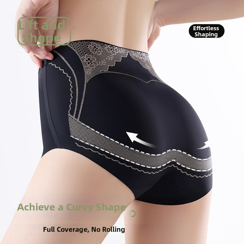 Bezšavene ženske shapewear gaće s visokim strukom, antibakterijske, podizanje stražnjice, kontrola struka, prozračne Ice Silk najlonske tkanine