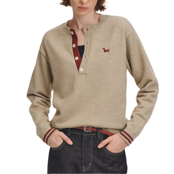 Плетен пуловер, свободна кройка, кръгло деколте, дълги ръкави, средна дебелина, есенно-зимен 2025