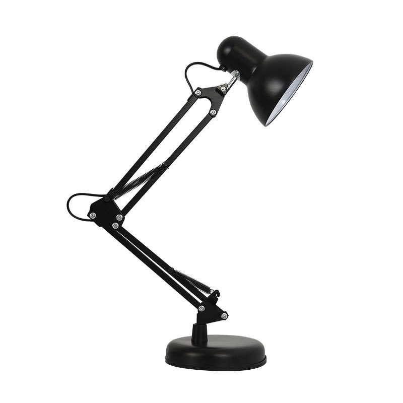 LED stolna lampa s dugim ramenom, zaštita očiju, metalni sjenil, američki utikač, model 811