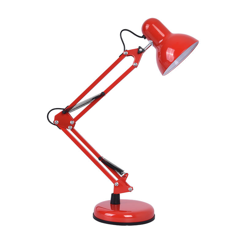 LED stolna lampa s dugim ramenom, zaštita očiju, metalni sjenil, američki utikač, model 811