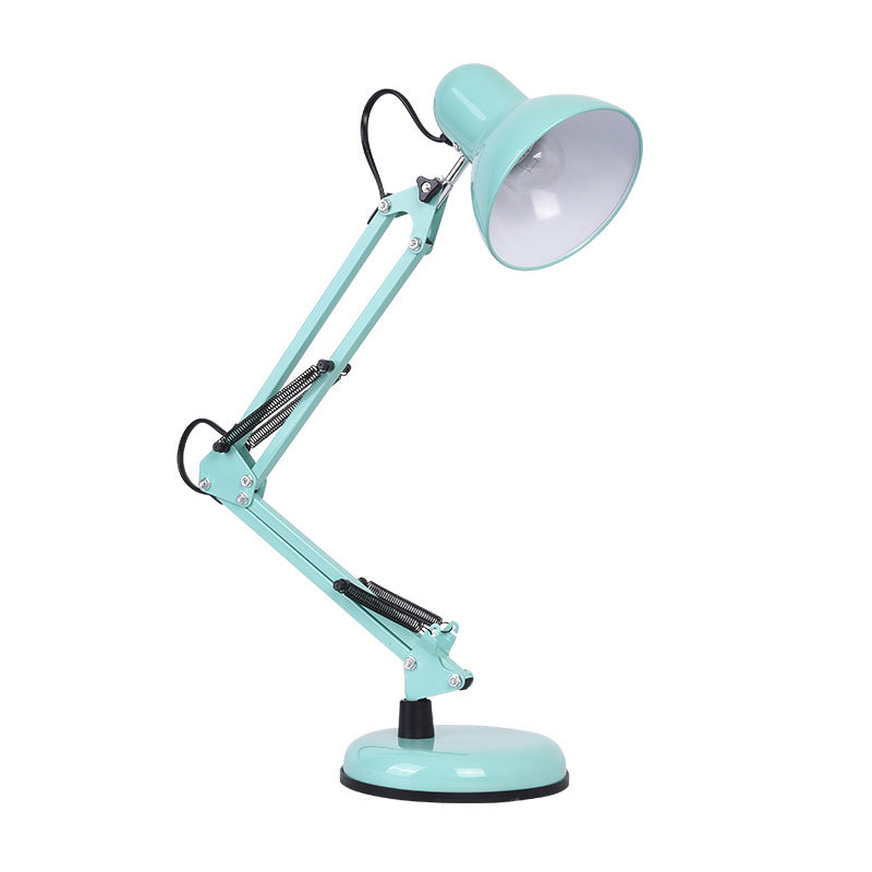 LED stolna lampa s dugim ramenom, zaštita očiju, metalni sjenil, američki utikač, model 811