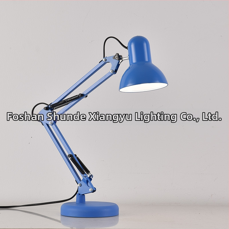 LED stolna lampa s dugim ramenom, zaštita očiju, metalni sjenil, američki utikač, model 811