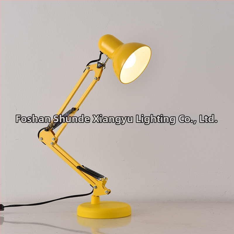 LED stolna lampa s dugim ramenom, zaštita očiju, metalni sjenil, američki utikač, model 811