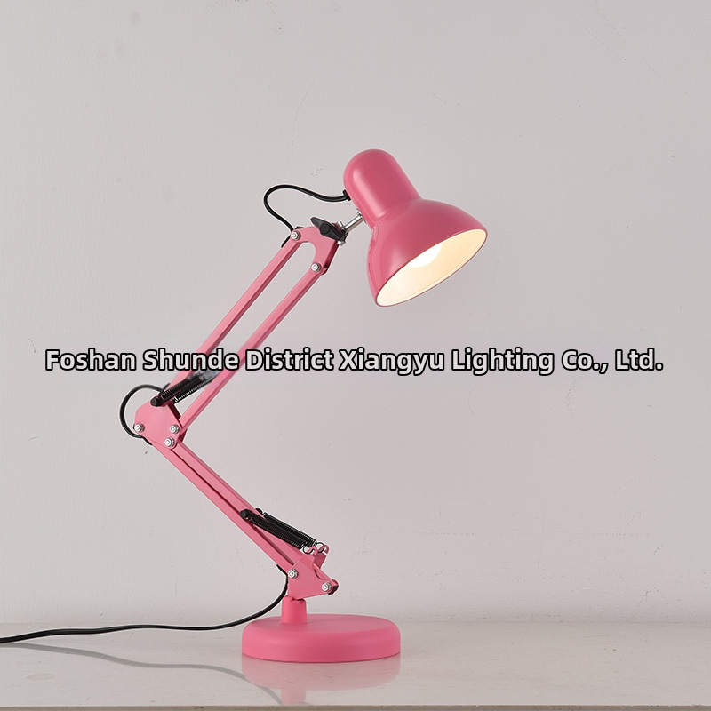 LED stolna lampa s dugim ramenom, zaštita očiju, metalni sjenil, američki utikač, model 811