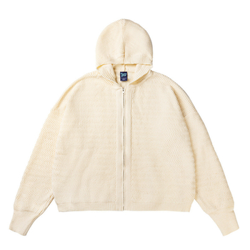 Američki retro stil, čista kroj, kratka silueta, prugasti pleteni kardigan s kapuljom, unisex, topao i udoban