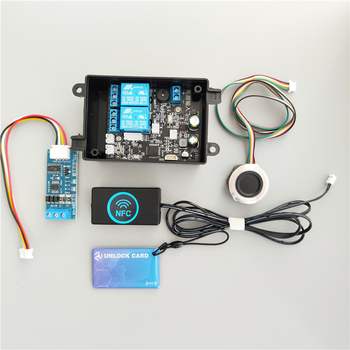 Dispozitiv de recunoaștere a amprentelor cu comunicare Modbus RTU, RS-485, ecran tactil industrial și PLC cu relee