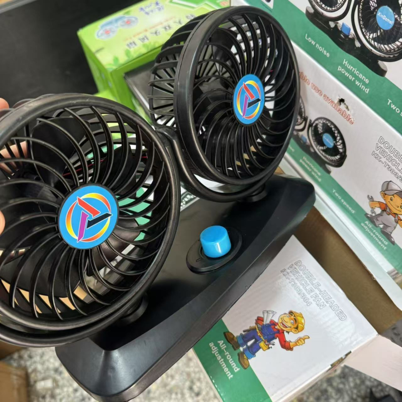 Automobilski dvostruki oscilirajući ventilator za hlađenje, 12V/24V, 30W, motor od čistog bakra