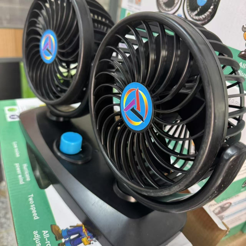 Automobilski dvostruki oscilirajući ventilator za hlađenje, 12V/24V, 30W, motor od čistog bakra