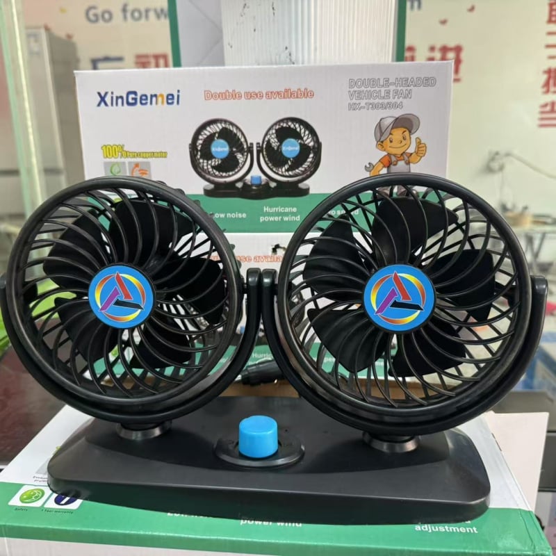 Automobilski dvostruki oscilirajući ventilator za hlađenje, 12V/24V, 30W, motor od čistog bakra