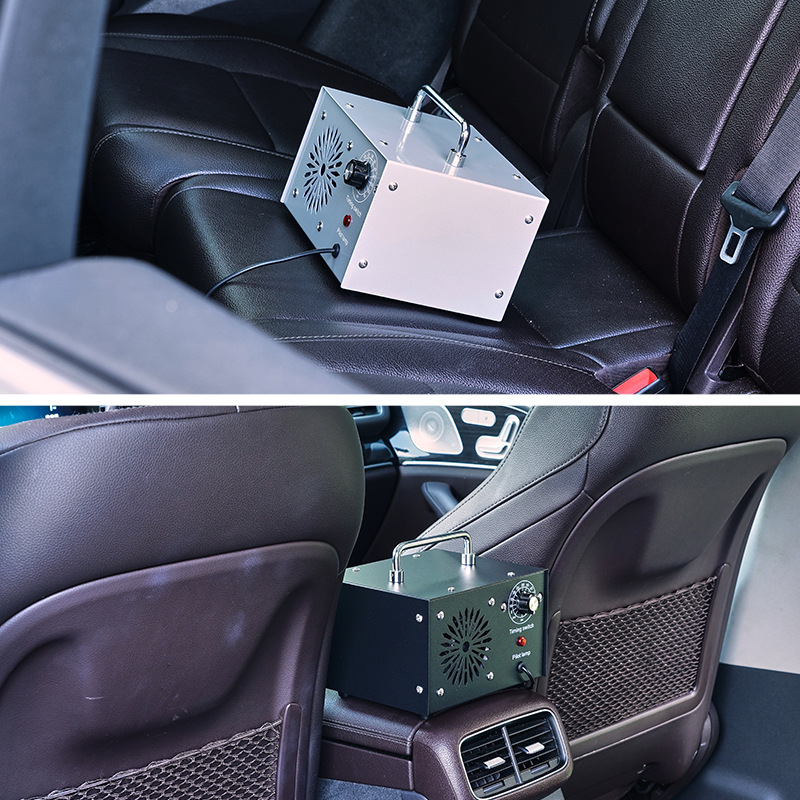 Autóba szerelt ozon-generátor fertőtlenítéshez és légáramlás tisztításához, 85W, 12V DC, 15 g/h, QKU06 modell