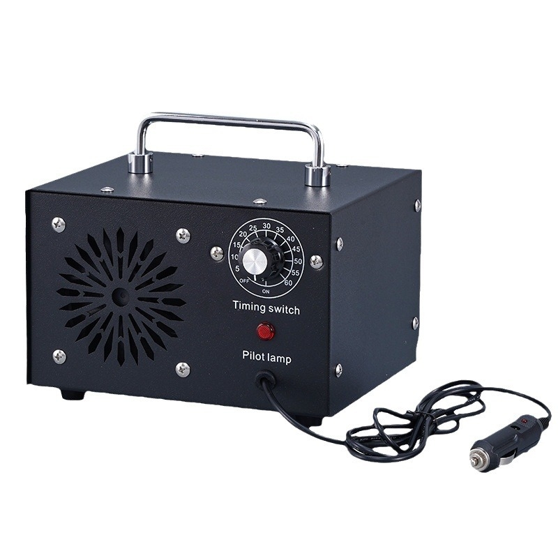 Autóba szerelt ozon-generátor fertőtlenítéshez és légáramlás tisztításához, 85W, 12V DC, 15 g/h, QKU06 modell