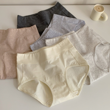 Magas derekú haskontrollos pamut női alsónemű, fő anyag 90–95% pamut, ágyék rész 100% pamut, kötött anyag, antibakteriális 10A