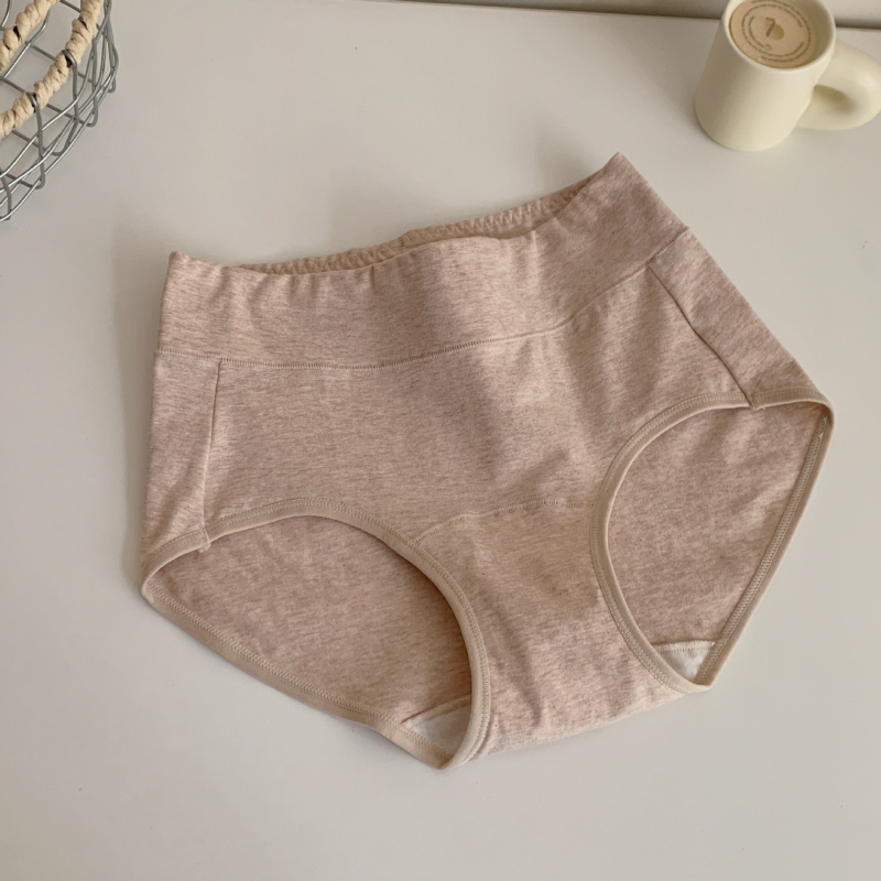 Magas derekú haskontrollos pamut női alsónemű, fő anyag 90–95% pamut, ágyék rész 100% pamut, kötött anyag, antibakteriális 10A