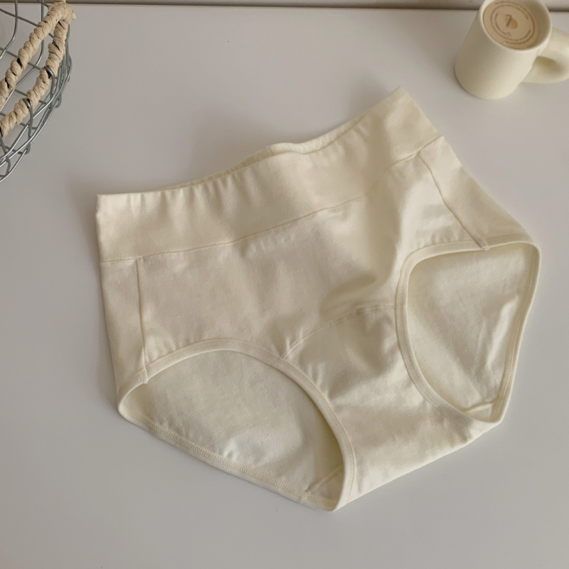 Magas derekú haskontrollos pamut női alsónemű, fő anyag 90–95% pamut, ágyék rész 100% pamut, kötött anyag, antibakteriális 10A