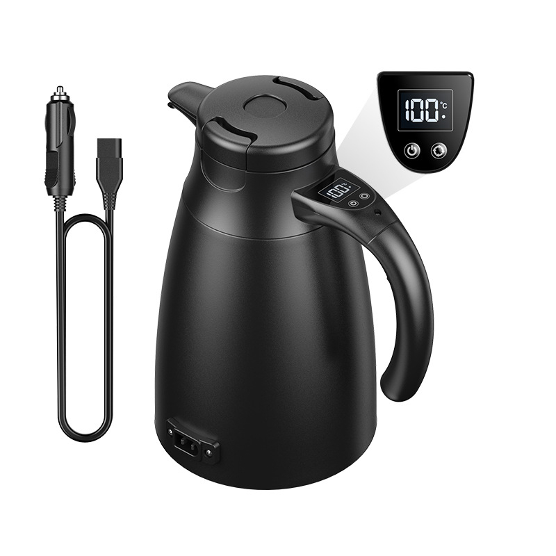 Automobilski kuhalo za vodu 12V/24V, 1200 ml, dvostruki zid od nehrđajućeg čelika, brzo zagrijavanje, model CS-155