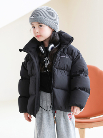 Geacă pentru copii cu puf, stil coreean, lungime scurtă, umplutură din puf de gâscă alb, iarnă 2024