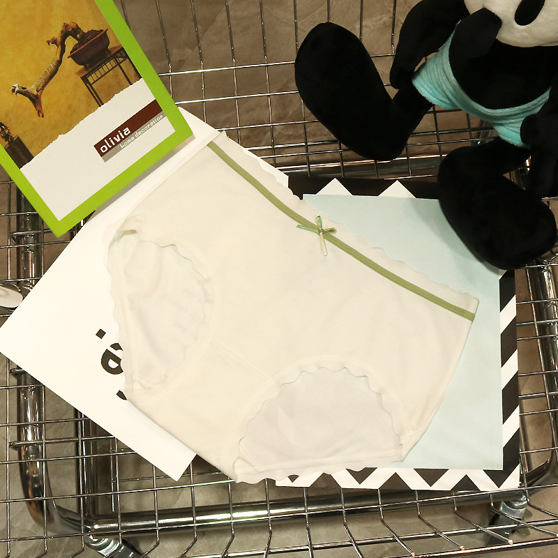 Női középmagas derekú pamut alsónemű — légáteresztő, antibakteriális, viszkóz bélés, egyszínű