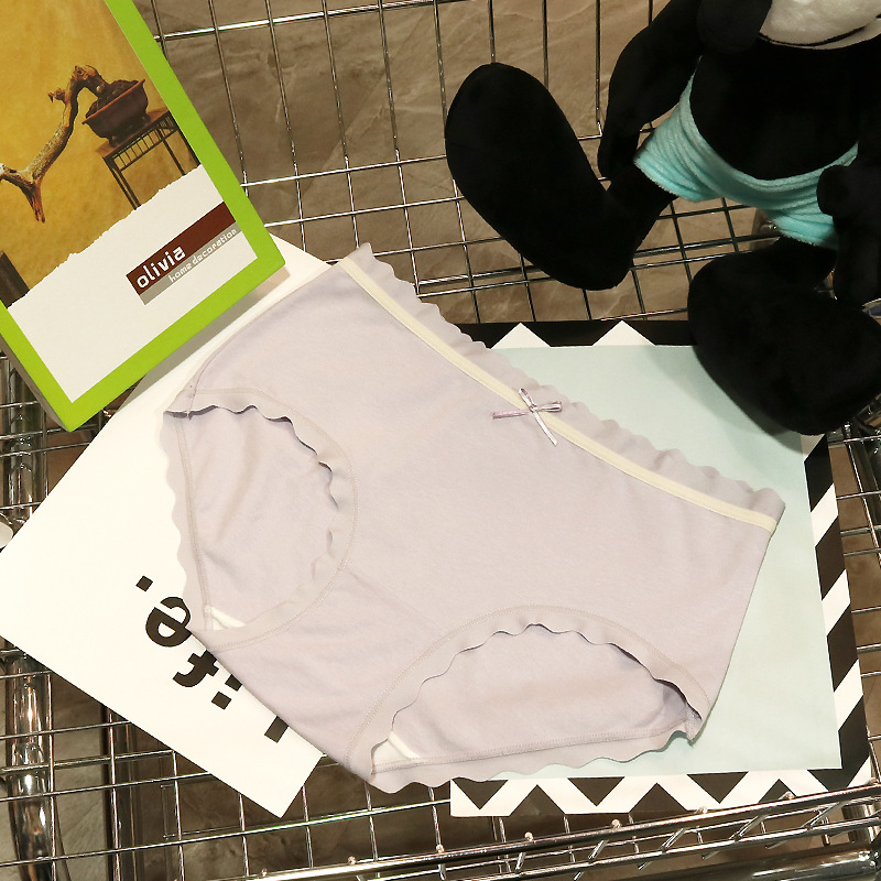 Női középmagas derekú pamut alsónemű — légáteresztő, antibakteriális, viszkóz bélés, egyszínű