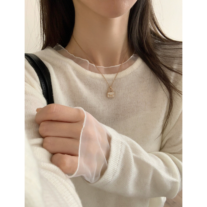 Kardigán-stílusú kötött pulóver, hosszú ujjú, kerek nyak, Mercerizált, 2025 ősz