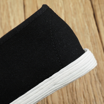 Férfi textilcipő, hétköznapi viseletre, négyszögletes orrú, pamut felsőrész, alacsony felső rész, ezerszeres rétegű talp, lélegző