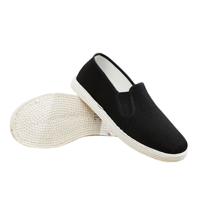 Muške platnene slip-on tenisice – zaobljen vrh, gumeni potplat, niski gležanj, injekcijski oblik potplata