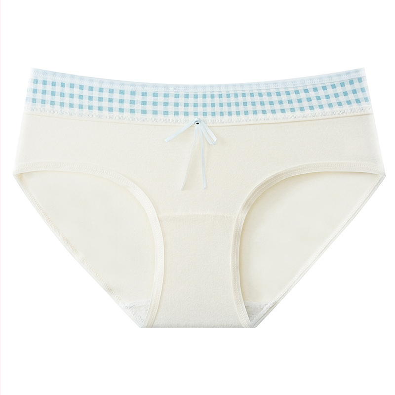 Ženske gaćice srednjeg pojasa, antibakterijske, prozračne, podstava od pamuka, Modal vlakna