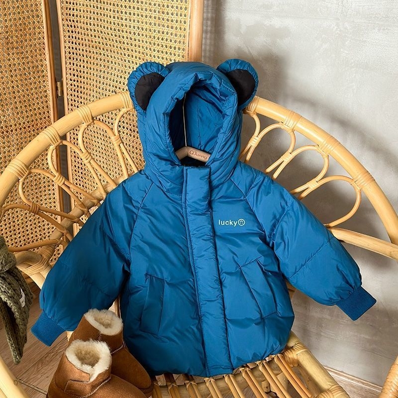 Gyerekeknek szóló kacsa tollal töltött pehelykabát, vinilon bélés, vastag, mindennapi stílus