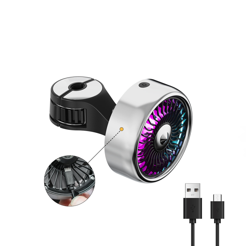 Automobilski ventilator s USB punjenjem 5V, mini prijenosni hlađenje ventilator za auto, ABS tijelo, 12W, model FE052, marka TRUEFUL/Chu Fan