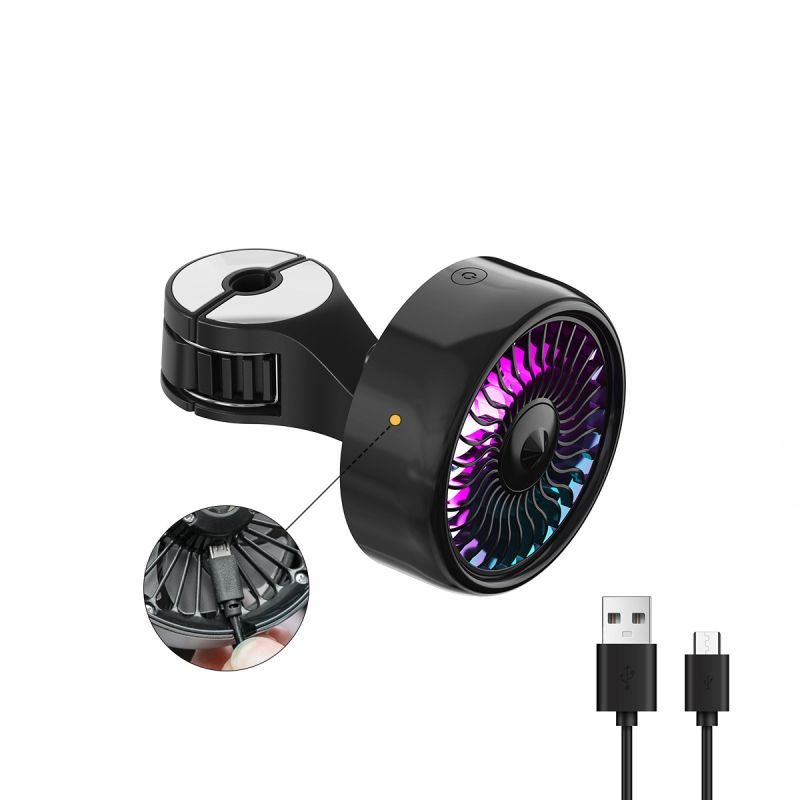 Automobilski ventilator s USB punjenjem 5V, mini prijenosni hlađenje ventilator za auto, ABS tijelo, 12W, model FE052, marka TRUEFUL/Chu Fan