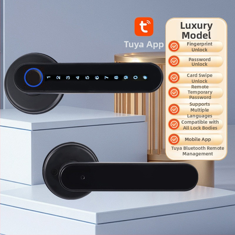 Pametan brava za vrata – otisak prsta, lozinka i ključ; pohranjuje do 100 otisaka prsta, više od 100000 otključavanja, vrijeme skeniranja <0,1 s, radna temperatura -20 do 60°C