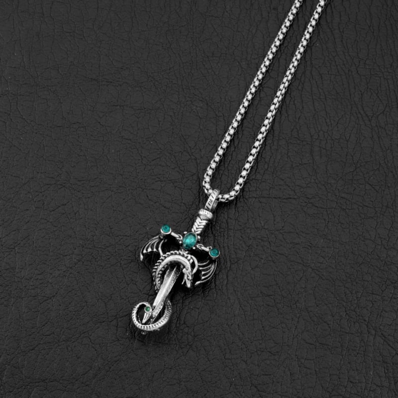 Lanț din oțel inoxidabil cu pandant cruce, lanț tip bilă, unisex, 21–50 cm