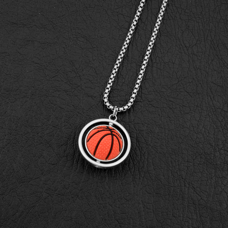 Lanț din oțel inoxidabil cu pandant cruce, lanț tip bilă, unisex, 21–50 cm