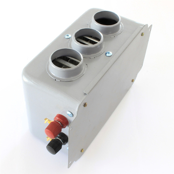 Auto grijač 800W, 12V/24V, model s 3 otvorima, siva lijevano željezo, odmrzavanje vjetrobranskog stakla