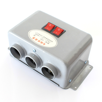 Auto grijač 800W, 12V/24V, model s 3 otvorima, siva lijevano željezo, odmrzavanje vjetrobranskog stakla