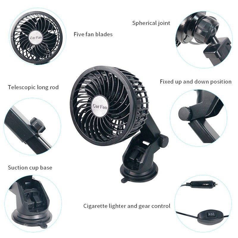 Autóventilátor, csendes, 24V, 7W, modell AC-2321