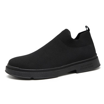 Muške prozračne slip-on casual tenisice, elastični pleteni gornji dio, gumena potplat, okrugli vrh, niska peta