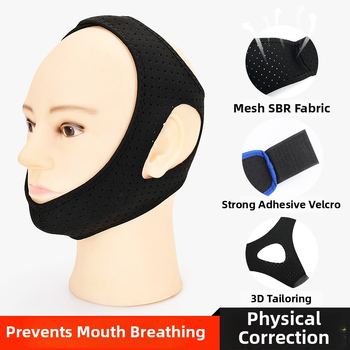 Ζώνη πιγουνιού κατά του ροχαλητού με προστασία της σαγόνι, για ύπνο, SBR συνθετικό υλικό, OEM διαθέσιμο