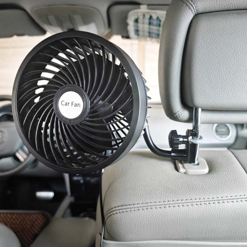Ventilator za naslon auto s kopčom, AC-2411, ABS kućište, unutarnje hlađenje automobila